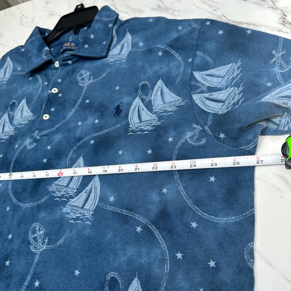 Polo Ralph Lauren Men's Size 2XB Nautical Coastal Sailing Blue 100% Cotton - Picture 9 of 11